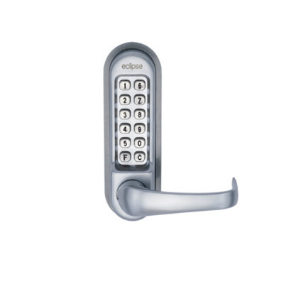 Frisco Eclipse Eclipse Ed50 Heavy Duty Lever Operated Mechanical Digital Lock For Use With Panic HardwareSatin Chrome from B&Q