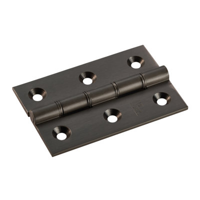 Carlisle Brass Double Phosphor Bronze Washered Butt Hinge 3 Inch (76mm X 50mm X 2.5mm)Matt Bronze (Sold In Pairs) from B&Q