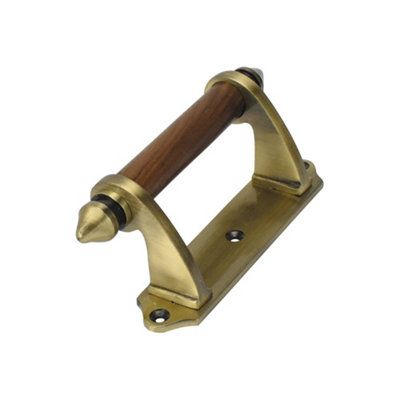 Sash Heritage Victorian Sash Handle With Rosewood Bar (114mm)Antique Brass from B&Q