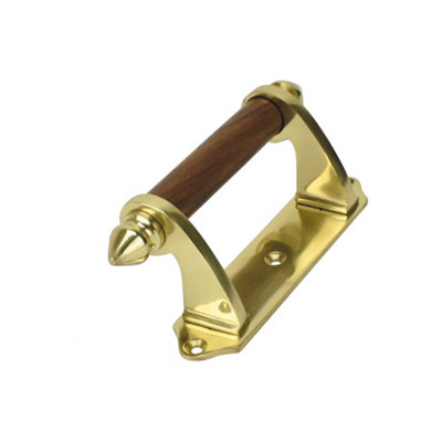 Sash Heritage Victorian Sash Handle With Rosewood Bar (114mm)Polished Brass from B&Q
