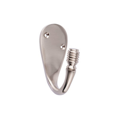Dart Beehive Wardobe Hook 86mm X 56mmSatin Nickel from B&Q