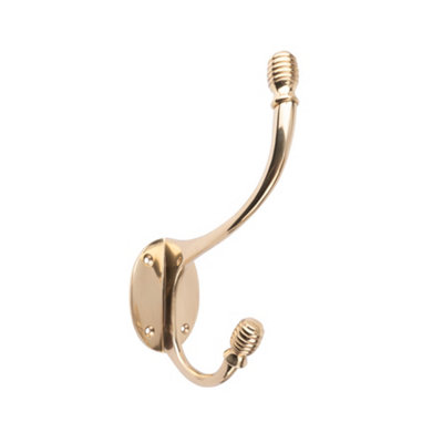 Dart Beehive Hat & Coat Hook150mm X 98mmPolished Brass from B&Q