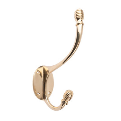 Dart Beehive Hat & Coat Hook180mm X 113mmPolished Brass from B&Q