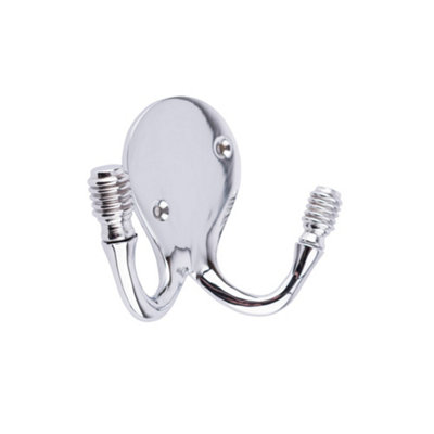 Dart Beehive Double Wardrobe HookPolished Chrome from B&Q