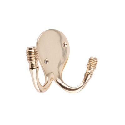 Dart Beehive Double Wardrobe HookPolished Brass from B&Q