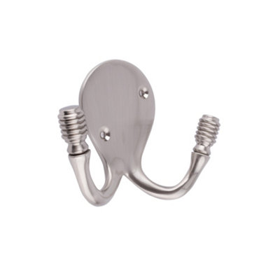 Dart Beehive Double Wardrobe HookSatin Nickel from B&Q