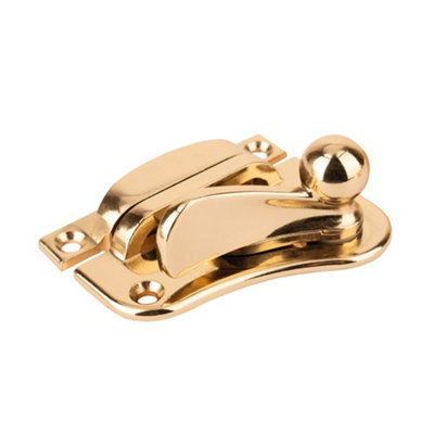 Timber Series Flat Fitch Catch (Locking)Hardex Gold from B&Q