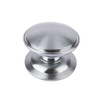 Timber Series Decorative Round Centre Door Knob (100mm Diameter)Hardex Graphite from B&Q