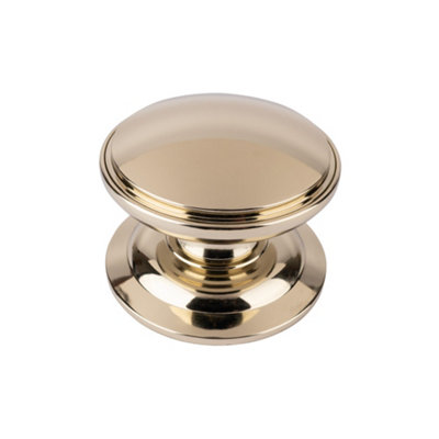 Timber Series Decorative Round Centre Door Knob (100mm Diameter)Hardex Gold from B&Q