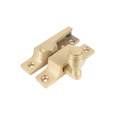Sash Heritage Straight Arm Fastener Old Beehive Knob (Narrow)Satin Brass from B&Q
