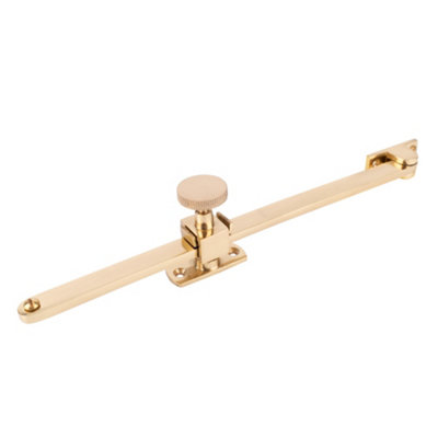 Dart Adjustable Window Outward Opening Stay (250mm)Polished Brass from B&Q