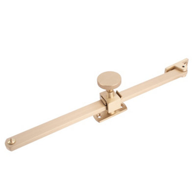 Dart Adjustable Window Outward Opening Stay (250mm)Satin Brass from B&Q