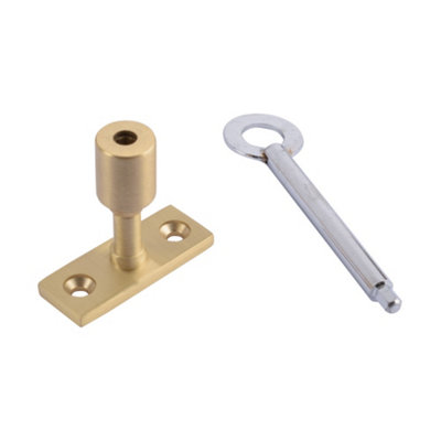 Dart Locking Casement Stay PinSatin Brass from B&Q