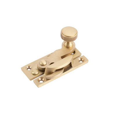 Sash Heritage Claw Fastener With Knurled Knob (Non Locking)Satin Brass
