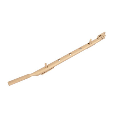Dart Knurled Window Casement Stay300mmSatin Brass from B&Q