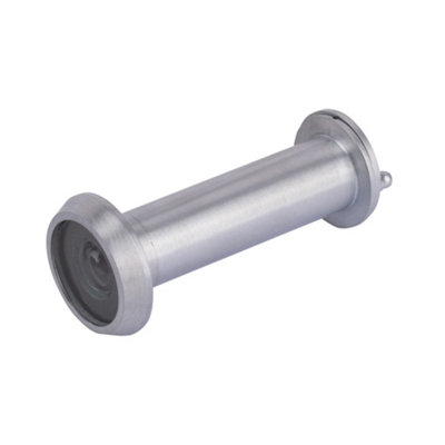 Dart Brass 180 Degrees Door Viewer With CoverSatin Chrome from B&Q