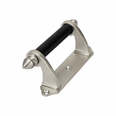 Sash Heritage Victorian Sash Handle With Black Bar (114mm)Satin Nickel from B&Q