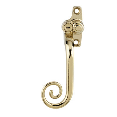 Timber Series Monkey Tail Espag Window Handle (Key Locking)(Left Hand)Hardex Gold from B&Q