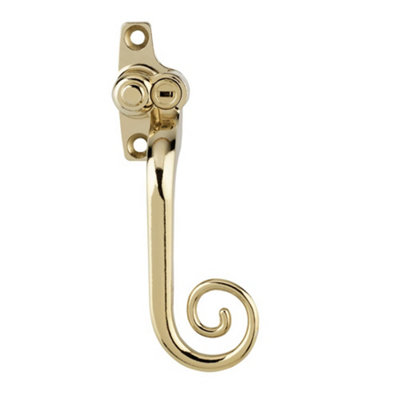 Timber Series Monkey Tail Espag Window Handle (Key Locking)(Right Hand)Hardex Gold from B&Q