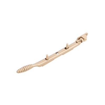 Dart Reeded Brass Window Stay 8" (200mm)Satin Brass from B&Q