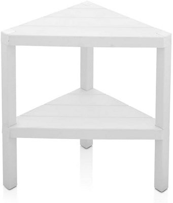 Divchi 2 Tier Corner Shelf Triangle Space-Saving Freestanding Shelving Unit  Storage Shelves  Display Rack  Bookcase  Kitchen from B&Q