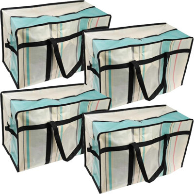 Divchi Four Pack Storage Bags Packing Organizer With Zips And Handles Moving Bags For Moving Clothes Bedding from B&Q