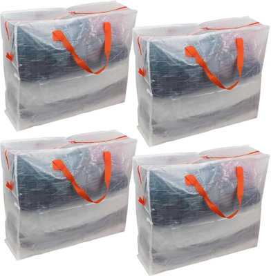 Divchi Four Pack Storage Bags Packing Organizer With Zips And Handles Moving Bags For Moving Clothes Bedding from B&Q