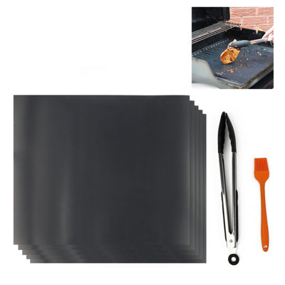 Divchi Wisdomwell Bbq Grill Mat Set Of 5 Non Stick Teflon Barbecue Baking Mats For CharcoalGas Or Electric GrillHeat ResistantReus from B&Q
