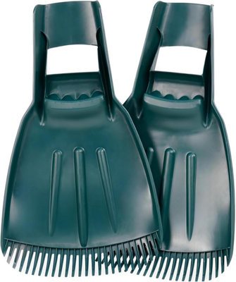 B&Q -  Leaf Scoops For Yard And Garden Set Of  Leaf Grabber Large Leaf Collector For Lawn Grass Debris Leaf Removal