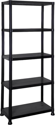 Divchi 5 Tier Storage Shelving Unit  Heavy Duty Shelf Rack For Home  Garage Office  Utility Room  Shelf Rack Black from B&Q