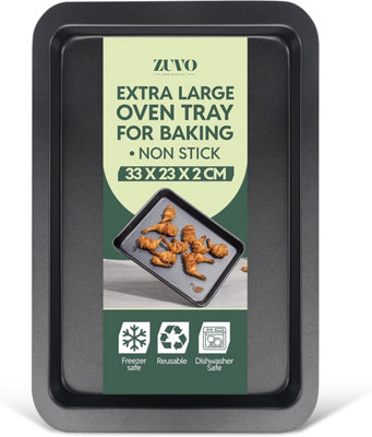 Zuvo Non Stick Baking Tray 32Cm Carbon Steel Oven And Roasting Pan from B&Q