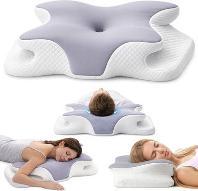 Zuvo Cervical Memory Foam Pillow For Neck And Shoulder Support Orthopaedic Contour Design Ideal For Side And Back Sleepers from B&Q