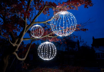 Rackhams White 240 Led Twinkling Orb Cool 40Cm Lv - One Size - Image 4