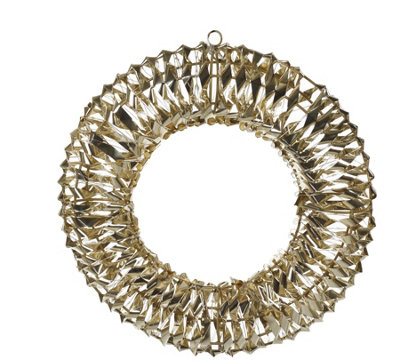 Rackhams Light/Gold/White Twist Wreath 40Cm Lv - Image 4