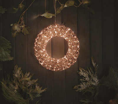 Mysmartbuy Gold Titan Rose Wreath 40Cm Lv - One Size - Image 4