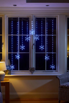 Mysmartbuy Unisex Multicolor Snowflake Led Curtain Lights Cool White - Image 3