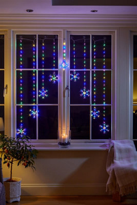 Mysmartbuy Unisex Multicolor Snowflake Led Curtain Lights Multi Coloured - Image 3