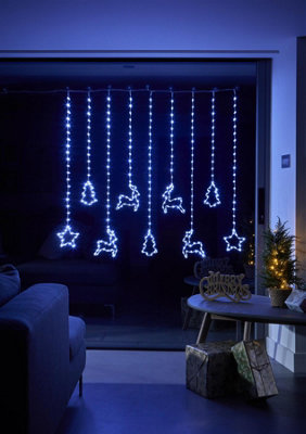 Rackhams White Festive Curtain Lights Cool - Image 3