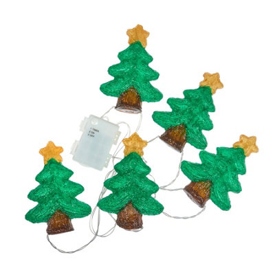 Rackhams White Inlit Ice Christmas Trees Set Of 5 - Image 4