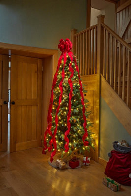 Mysmartbuy Unisex Multicolor 24Cm Long Tail Velvet Christmas Tree Bow Ruby - Image 2