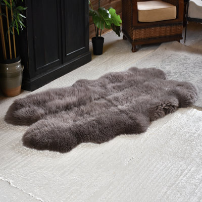 Fenland Sheepskin Fenland Indoor Australian Real Sheepskin Quad RugBrown (180 Cm X 110 Cm) from B&Q
