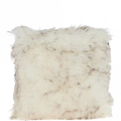 B&Q -  Fenland Luxurious Real Sheepskin Fluffy Cushion PillowWolf Tip (40Cm X 40Cm)