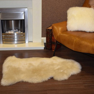 Fenland Sheepskin Fenland Indoor Single Australian Real Sheepskin RugBeige (90 Cm X 60 Cm) from B&Q