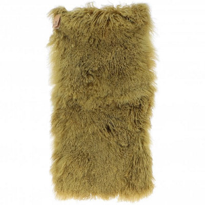 Fenland Sheepskin Fenland Genuine Real Lamb Wool RugYellow (120Cm X 60Cm) from B&Q