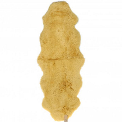 Fenland Sheepskin Fenland Indoor Double Australian Real Sheepskin RugYellow (180 Cm X 60 Cm) from B&Q