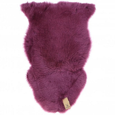 Fenland Sheepskin Fenland Indoor Single Australian Real Sheepskin RugGrape (90 Cm X 60 Cm) from B&Q