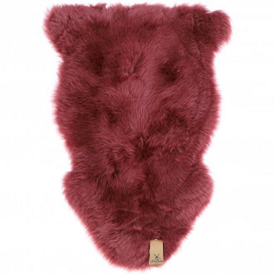 Fenland Sheepskin Fenland Indoor Single Australian Real Sheepskin RugWine (90 Cm X 60 Cm) from B&Q