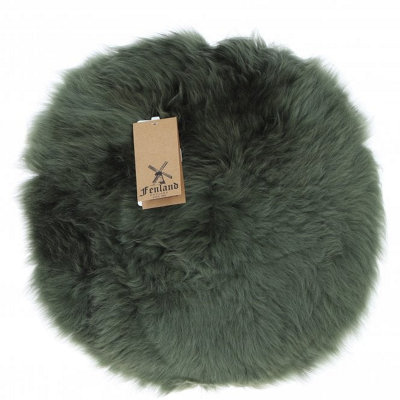 Fenland Sheepskin Fenland Premium Sheepskin Seat Pad Soft And Stylish With ComfortBottle Green (34Cm Diameter) from B&Q