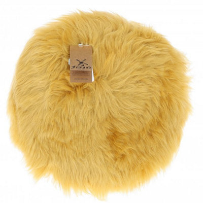 Fenland Sheepskin Fenland Premium Sheepskin Seat Pad Soft And Stylish With ComfortYellow (34Cm Diameter) from B&Q