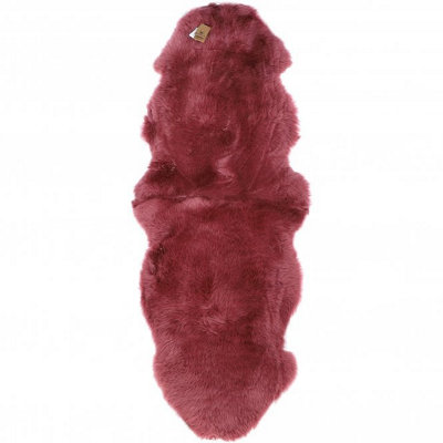 Fenland Sheepskin Fenland Indoor Double Australian Real Sheepskin RugWine (180 Cm X 60 Cm) from B&Q